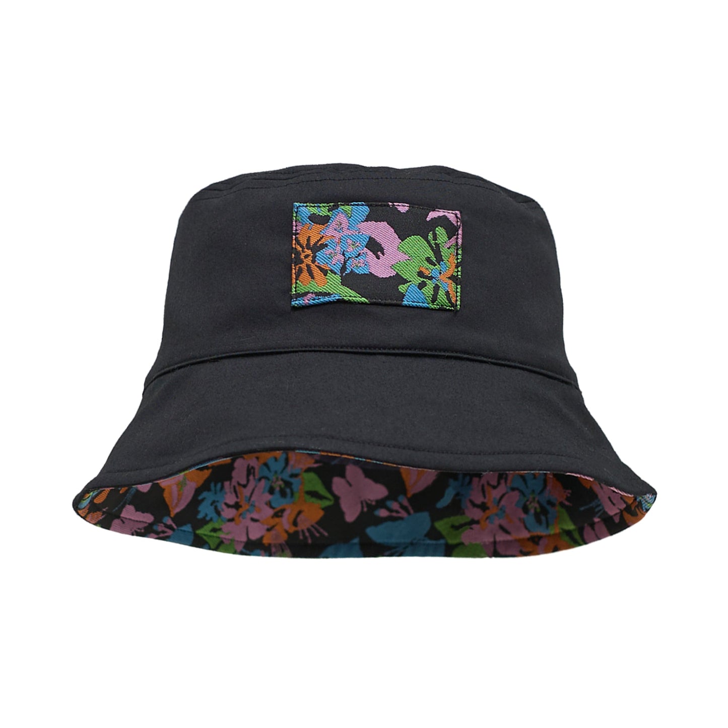 FRIDA X LOST PATTERN "Frida's Garden" Jacquard Reversible Bucket Hat - Black