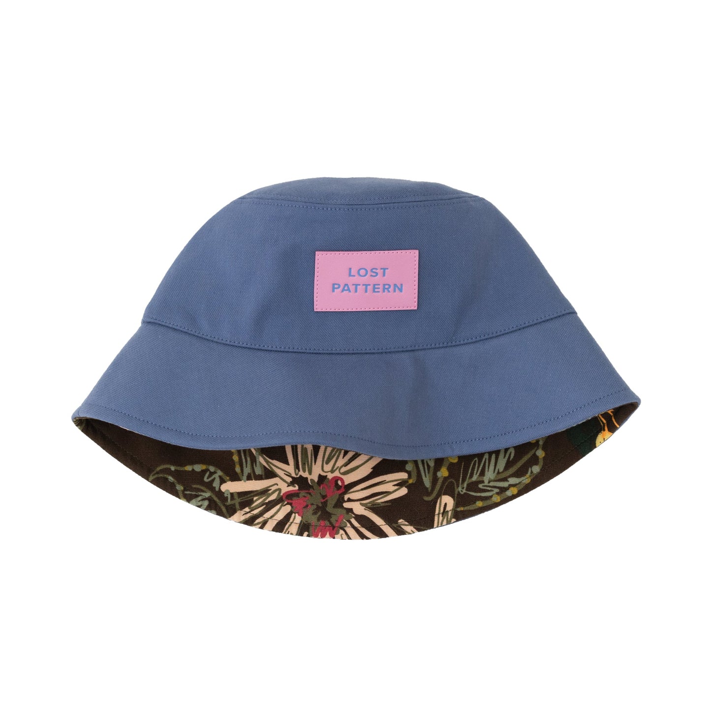 "Forest" Cotton Reversible Bucket Hat - Blue