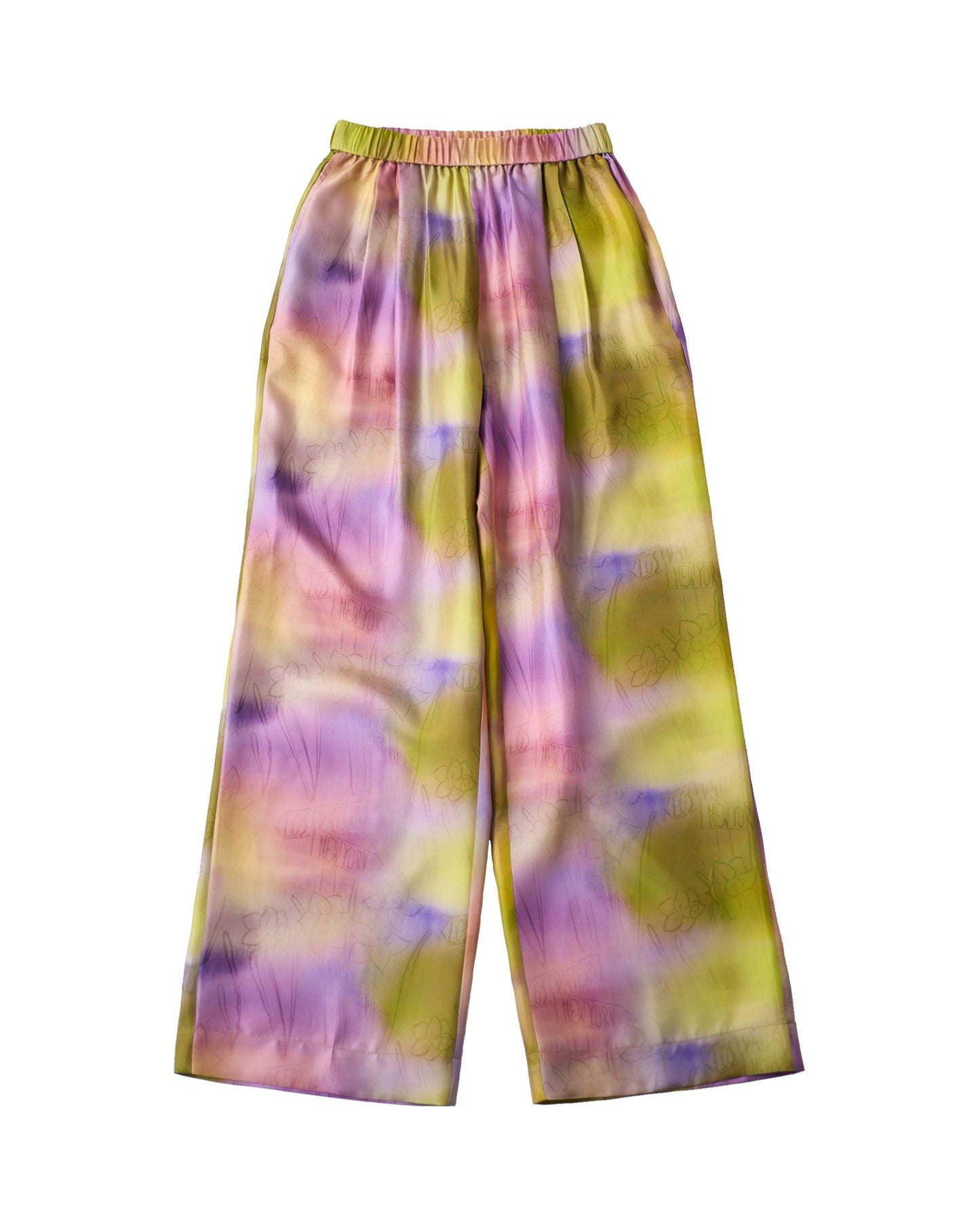 "Brooklyn" Silk Wide Leg Palazzo Pants - Pink