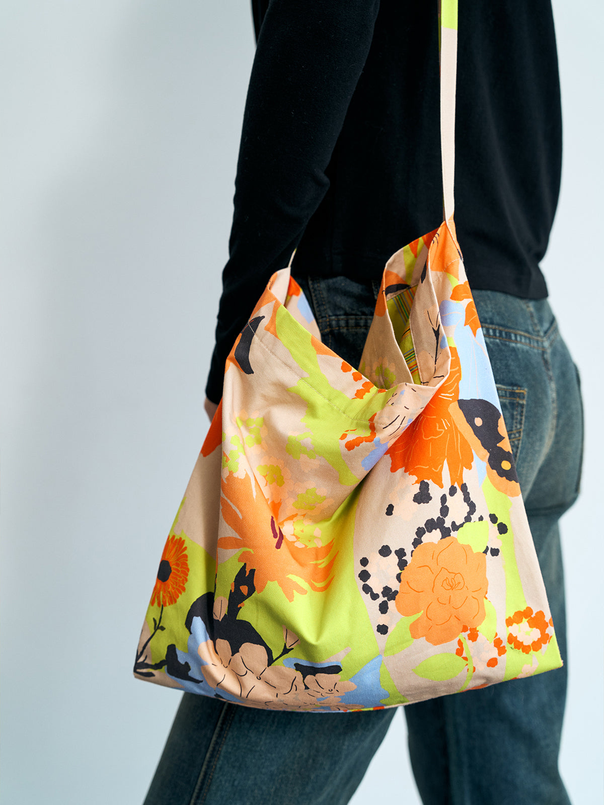 FRIDA x LOST PATTERN "Frida's Garden" Cotton Crossbody Bag