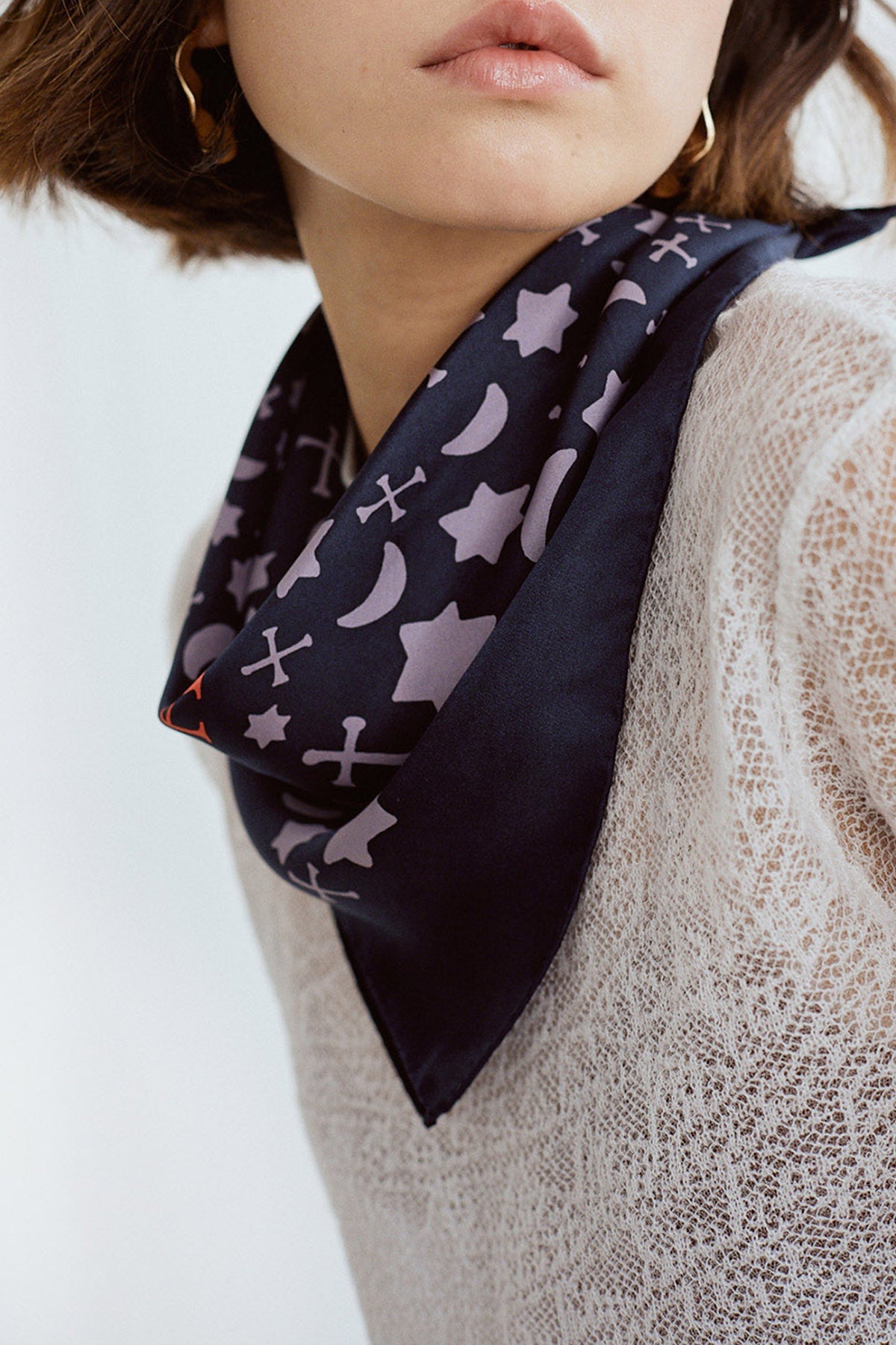 "Lexicon" Silk Bandana