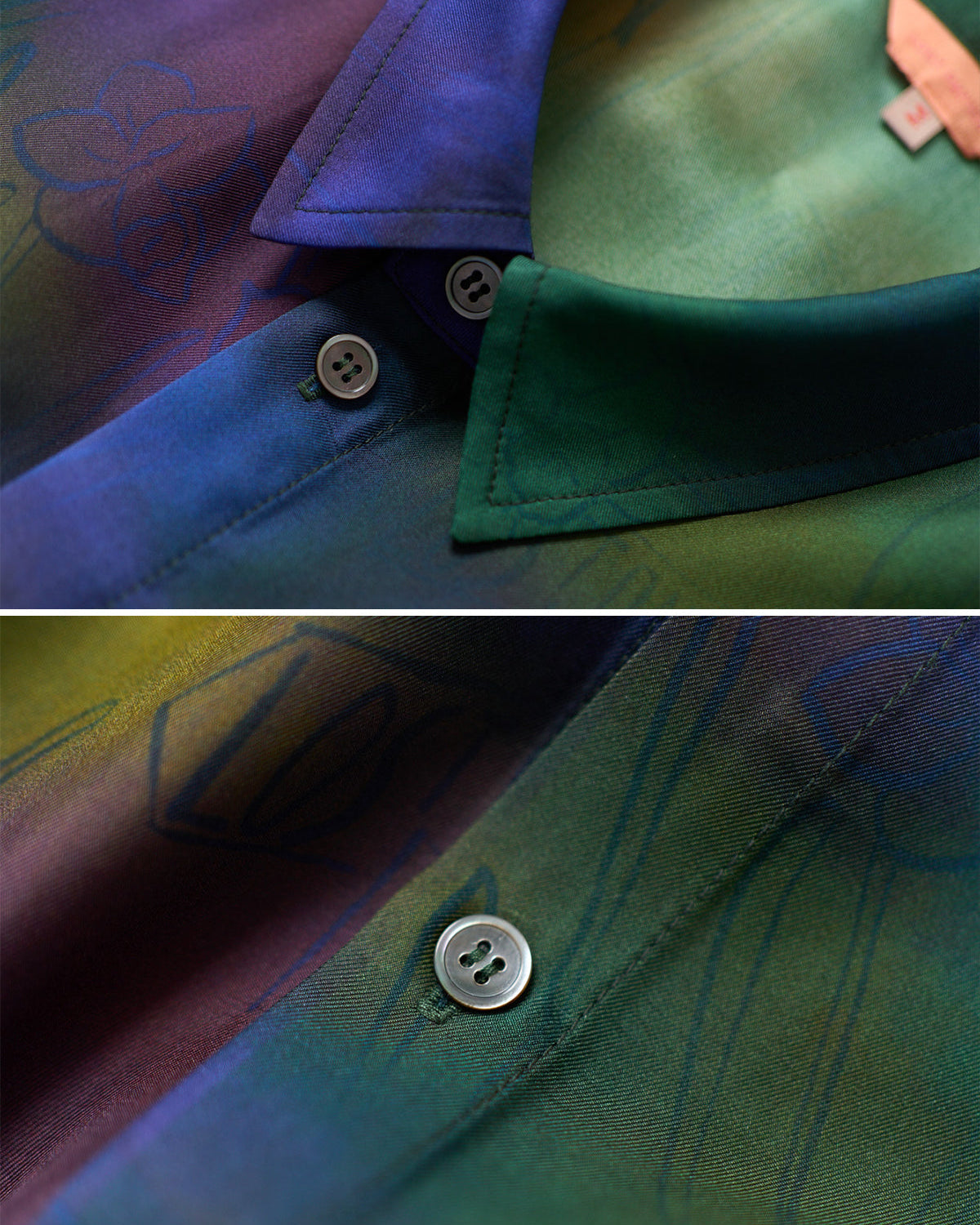"Brooklyn" Oversized Silk Hawaii Shirt - Green