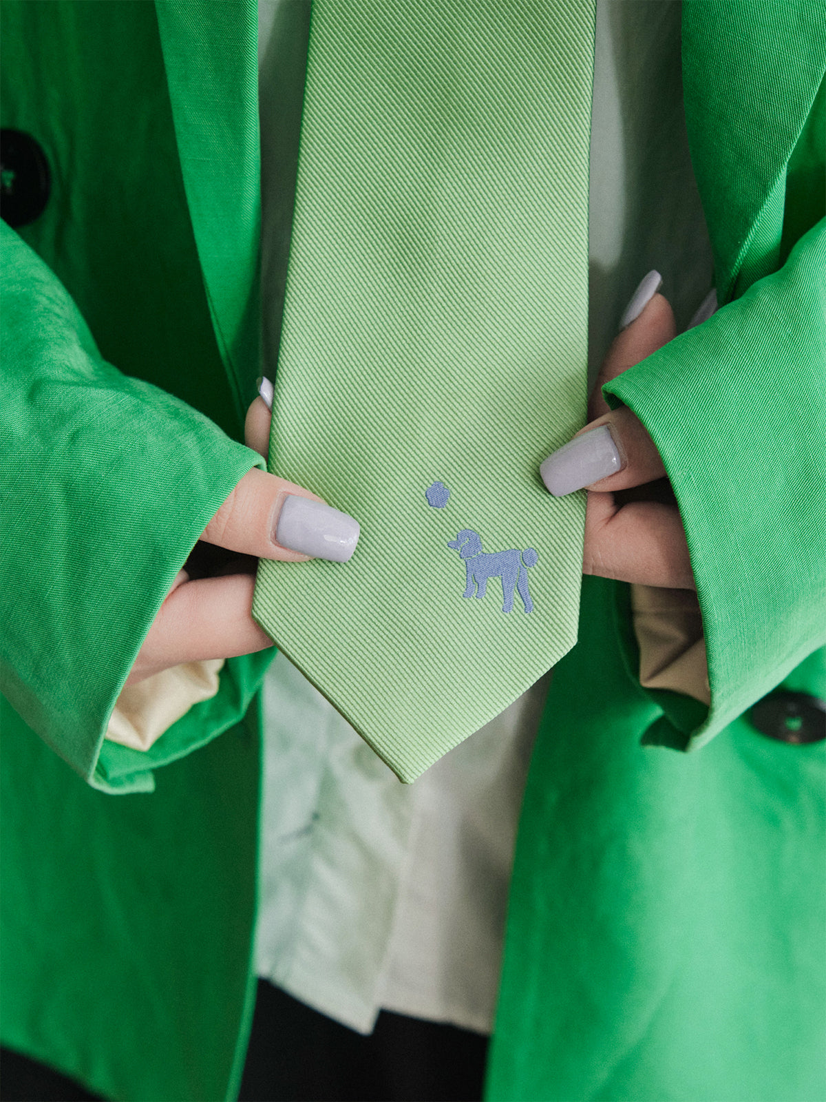 "Pan Pan" Silk Tie - Green