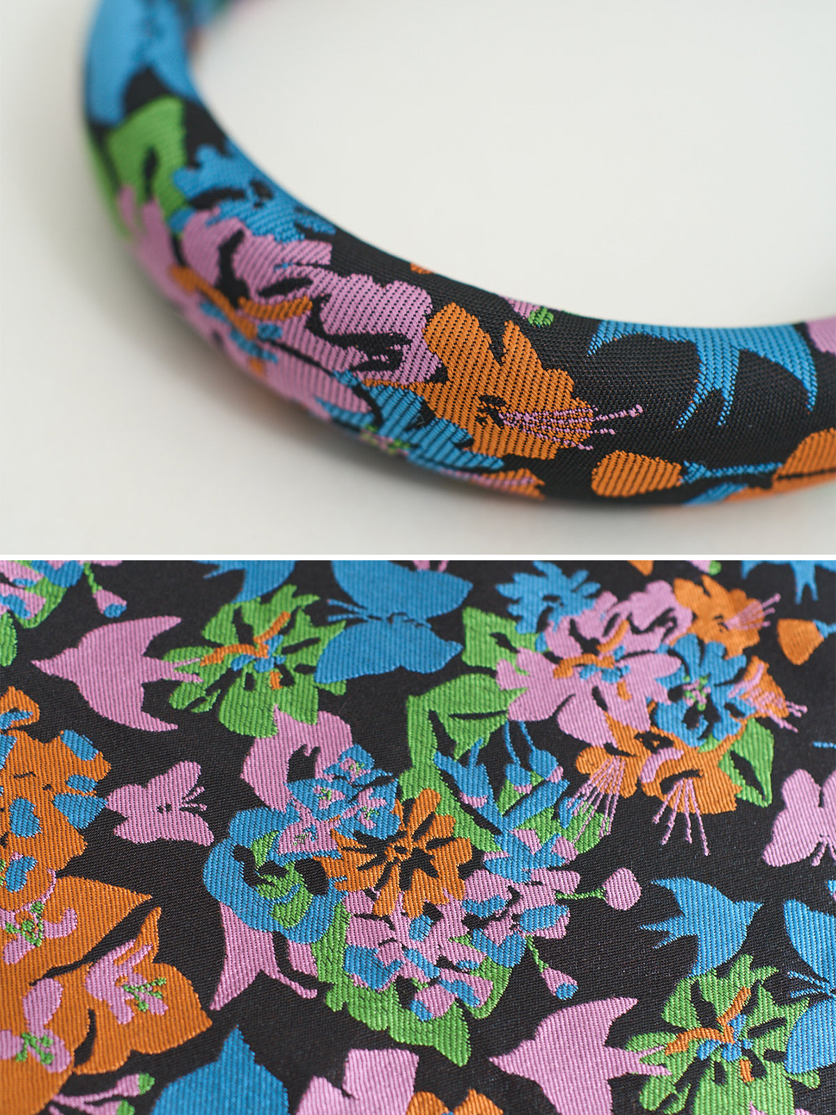 FRIDA x LOST PATTERN "Frida's Garden" Jacquard Hairband - Black