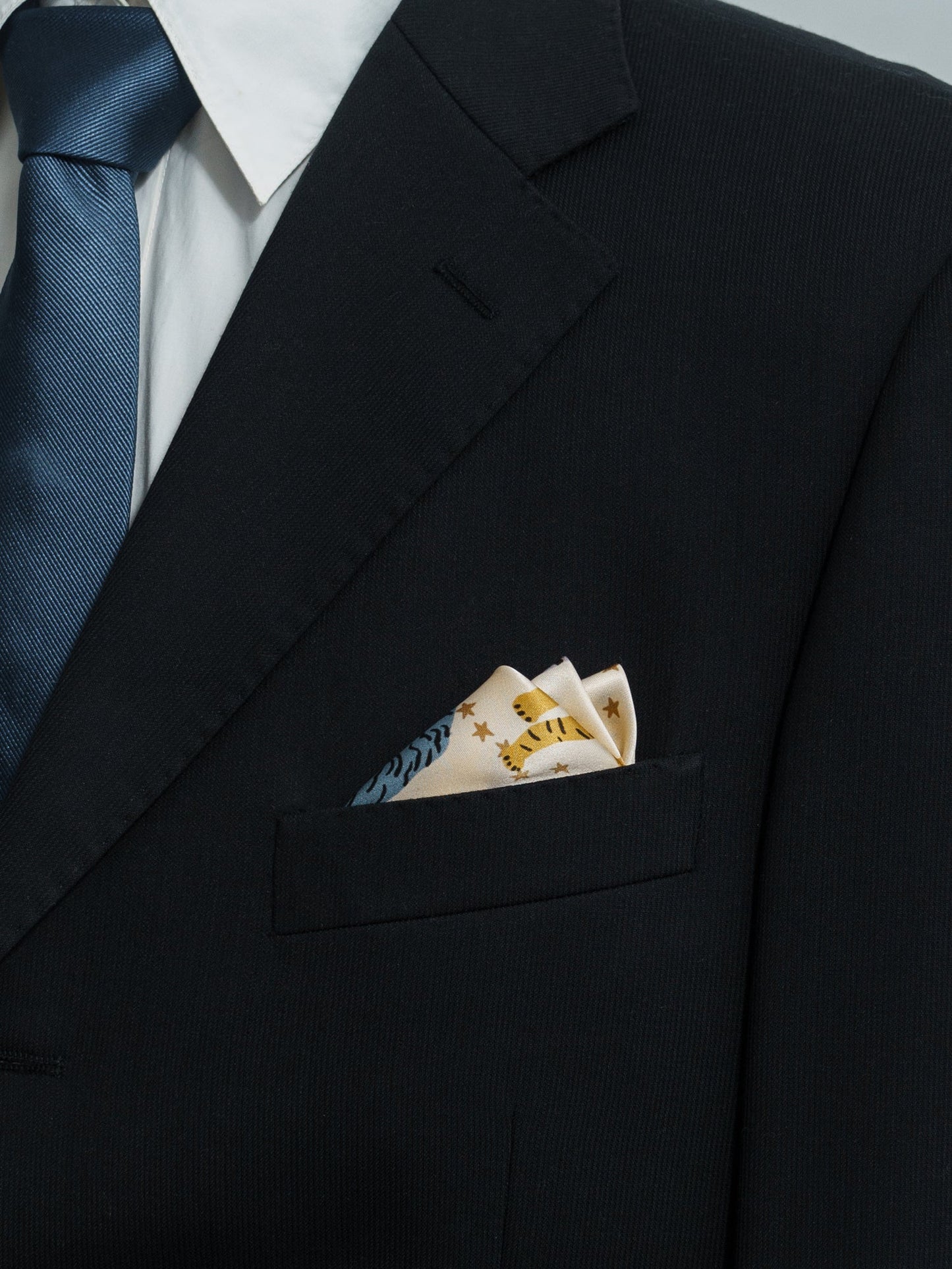 "Neon Tigers" Silk Pocket Square