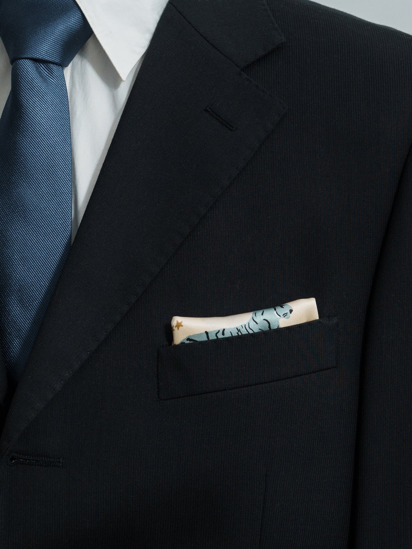 "Neon Tigers" Silk Pocket Square