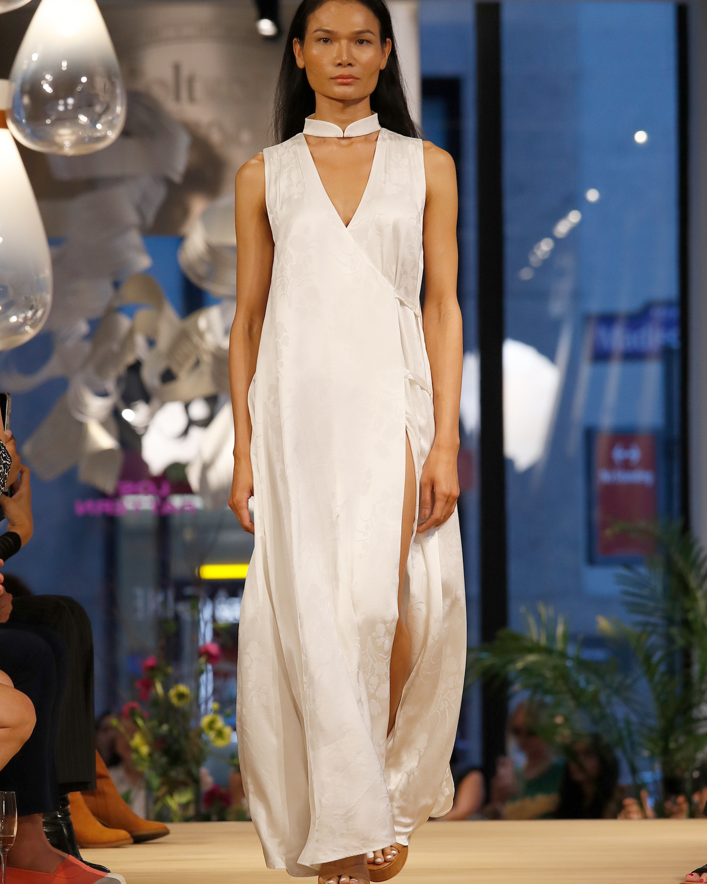 "Beach Blossom" White Maxi Vacation Dress