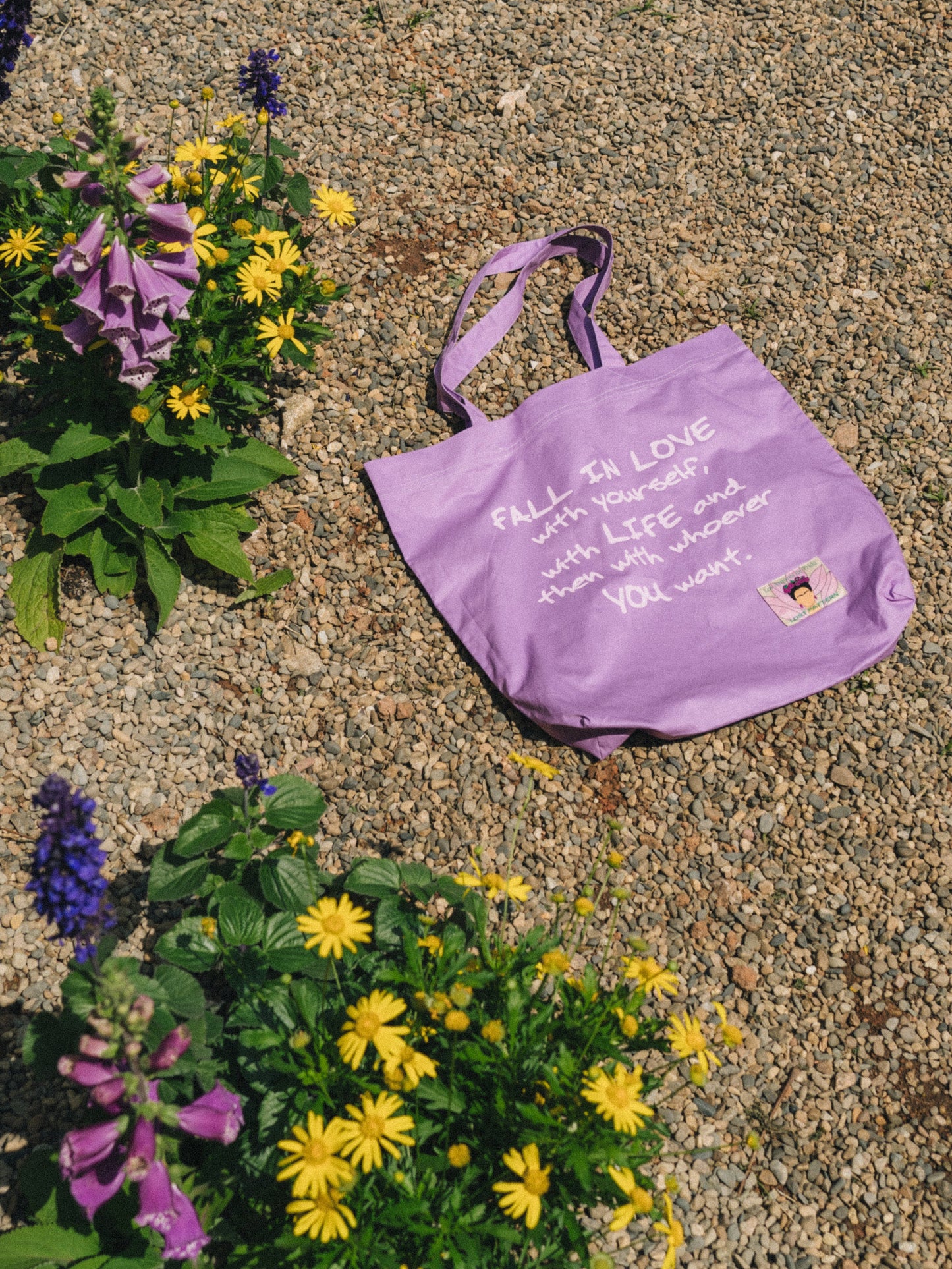 "The Voice of Frida" Cotton Tote Bag - Grape Purple