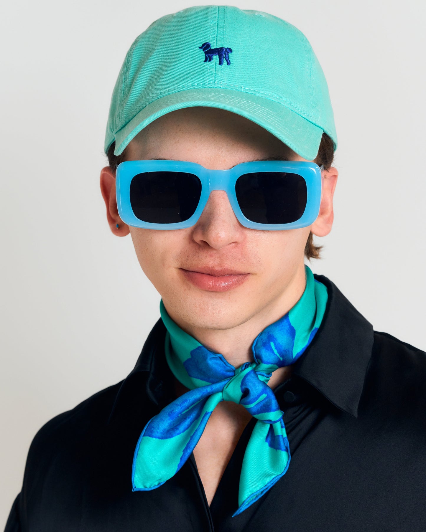"Pan Pan" Baseball Cap - Teal Green