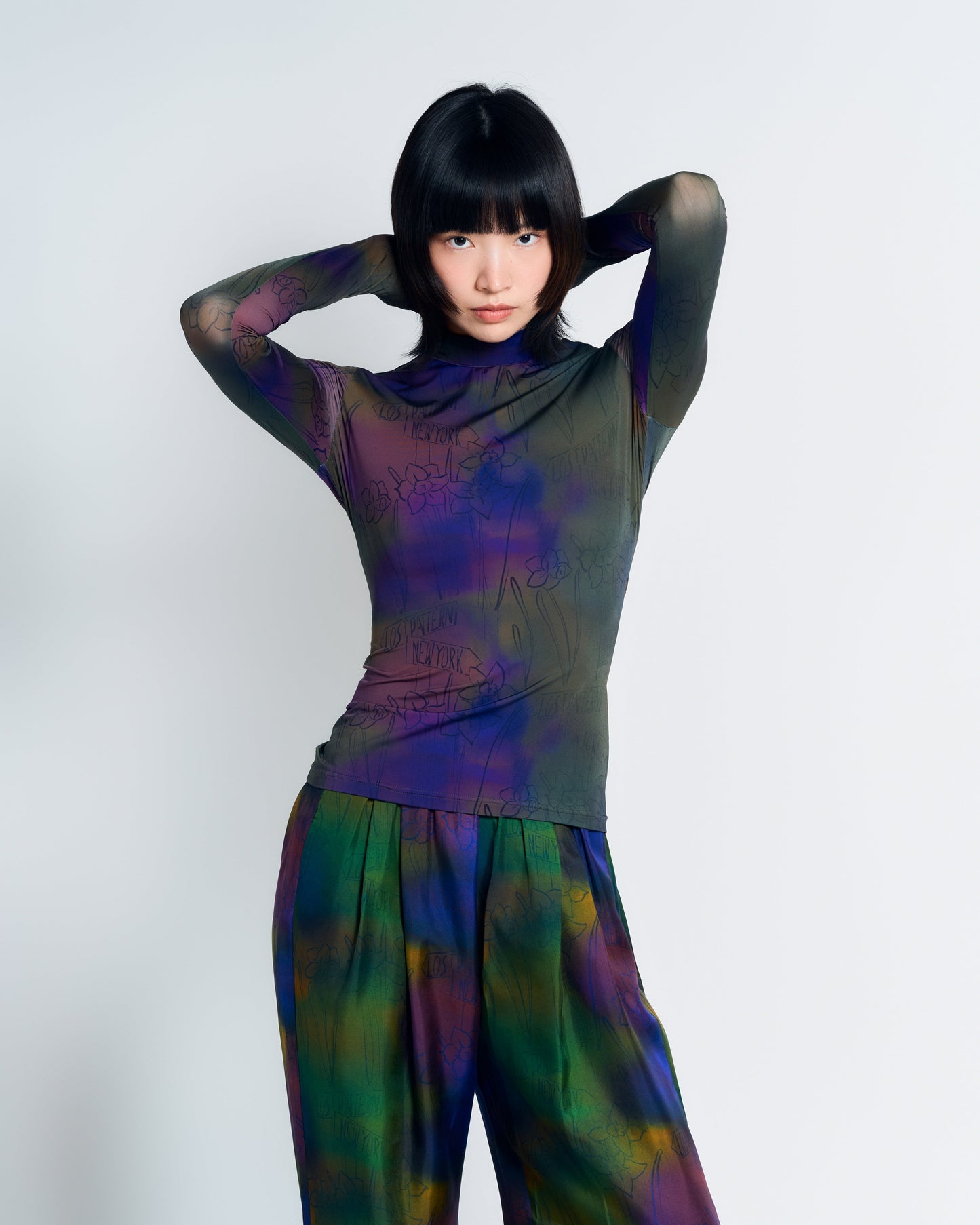"Brooklyn" Silk Wide Leg Palazzo Pants - Green