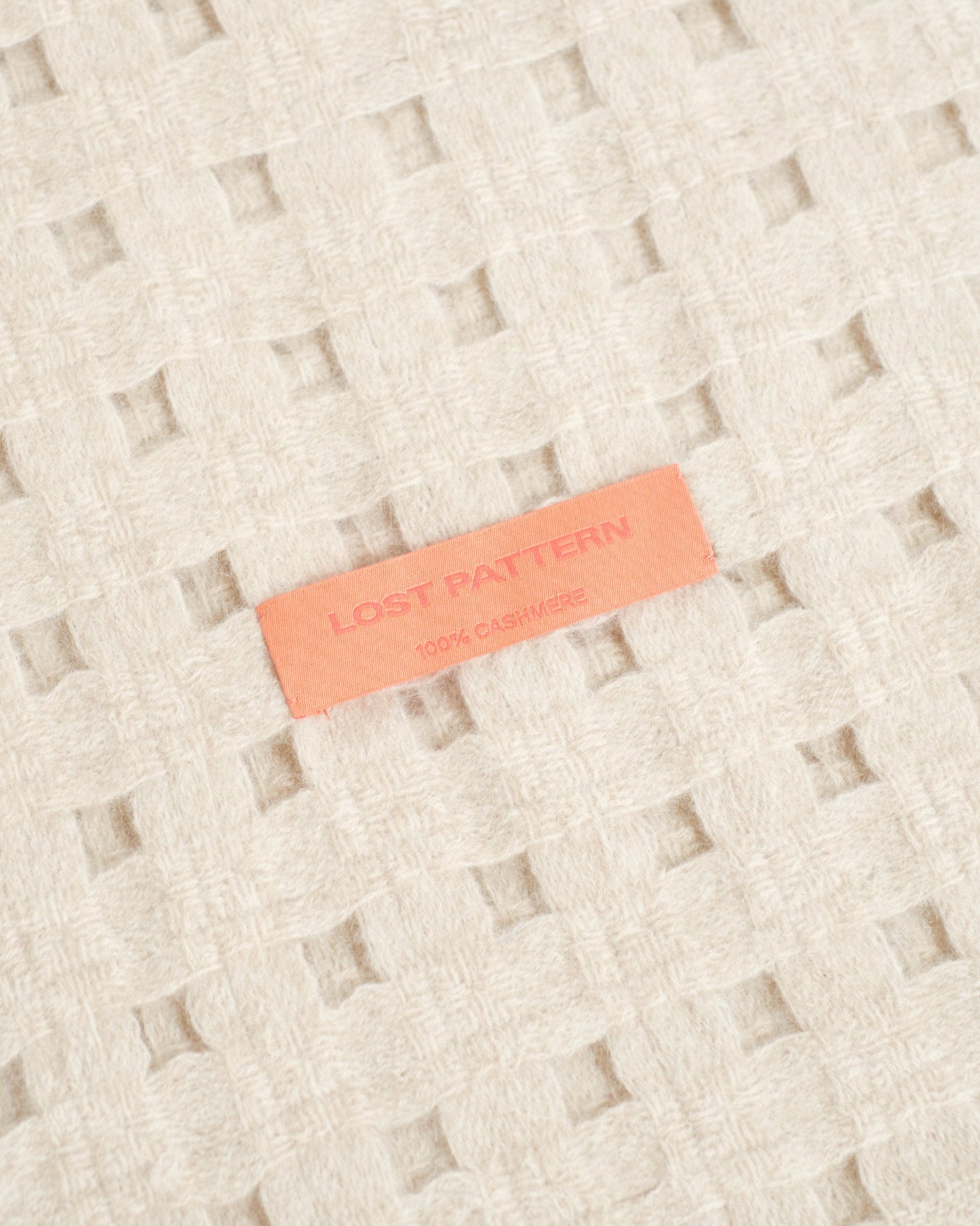 "Pixie" Eyelet Cashmere Scarf - White