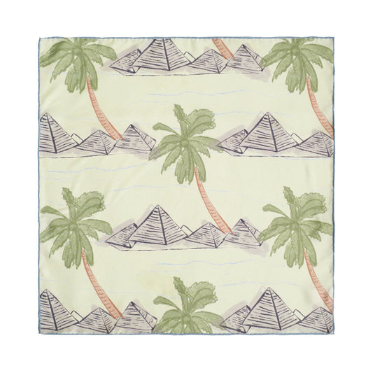 "Little Dix Bay" Silk Pocket Square
