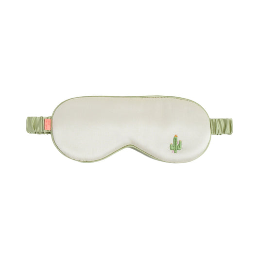 “Cactus" Silk Sleep Eye Mask - Beige