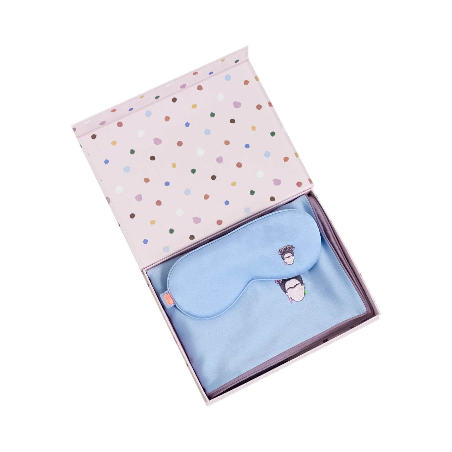 "Frida" 2 Piece Silk Gift Set: Silk Pillowcase & Silk Sleep Eye Mask - Lavender