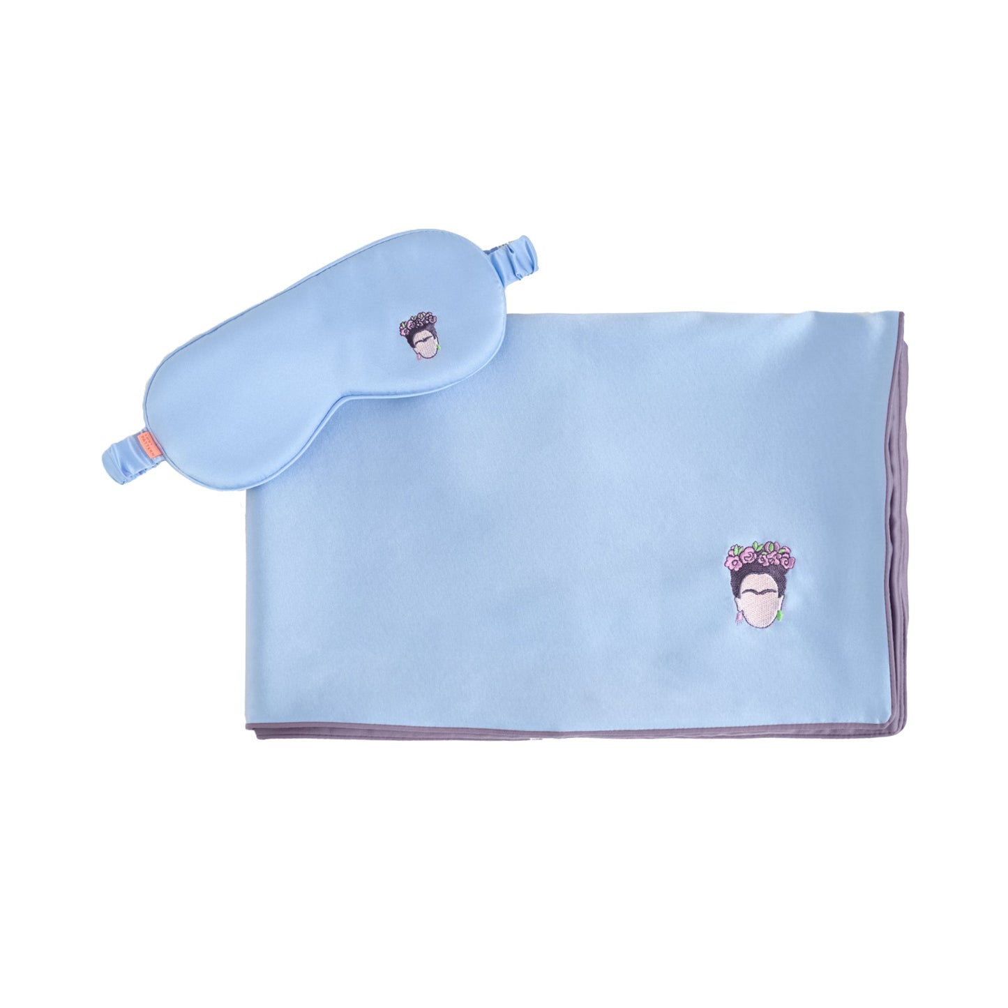"Frida" 2 Piece Silk Gift Set: Silk Pillowcase & Silk Sleep Eye Mask - Lavender