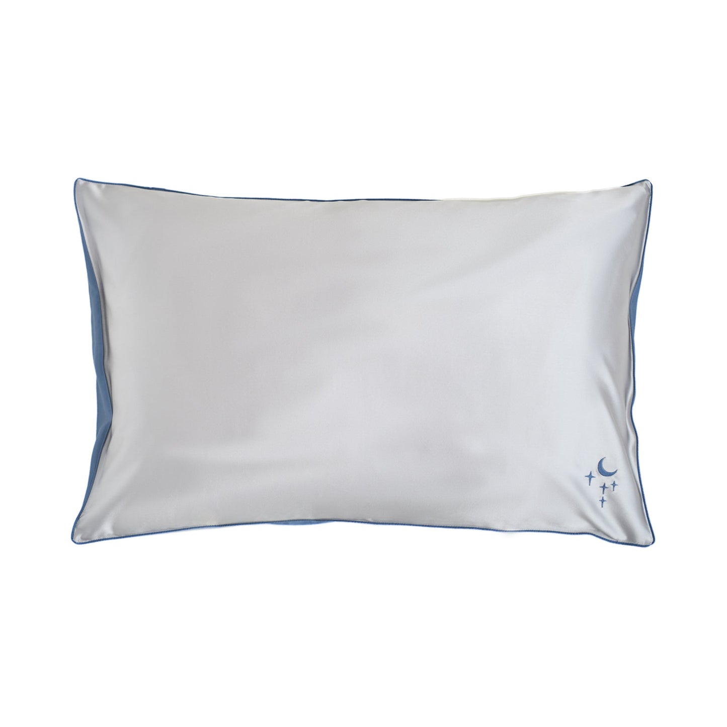 "Moonlit Stars" Silk Pillowcase - Silver