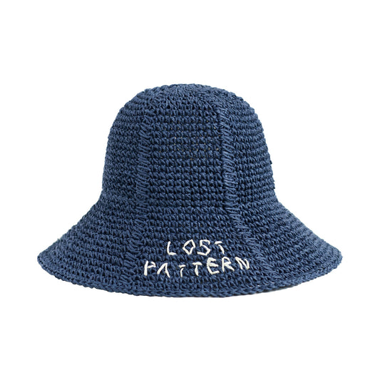 "Wanderlight" Packable Straw Hat - Navy