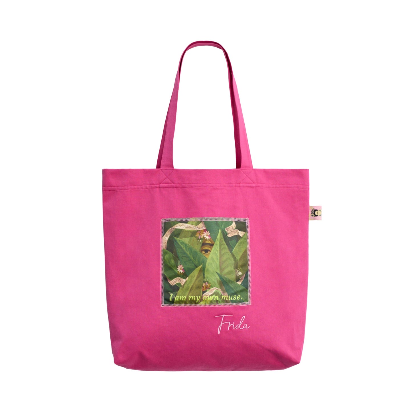"I Am My Own Muse by Frida" Cotton Tote Bag - Viva Magenta