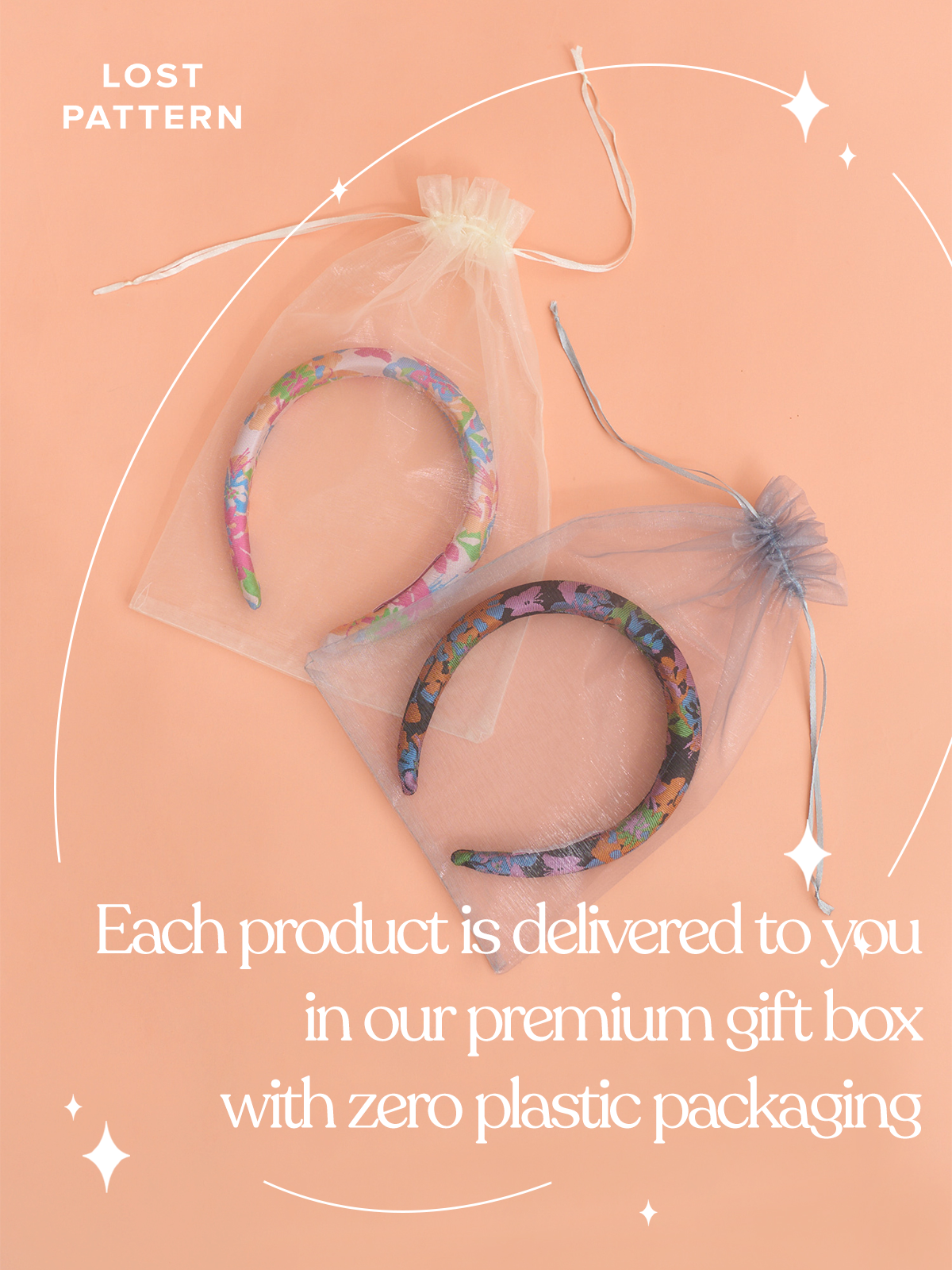 FRIDA x LOST PATTERN "Frida's Garden" Jacquard Hairband - Pastel