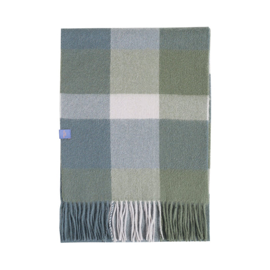 "Plaid" Cashmere Scarf - Green
