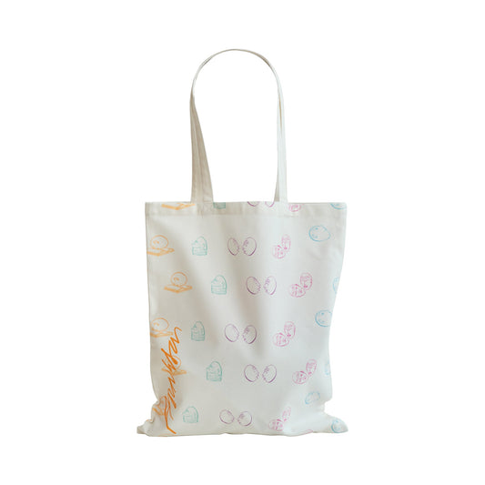 "Eggheads" Cotton Tote Bag - White