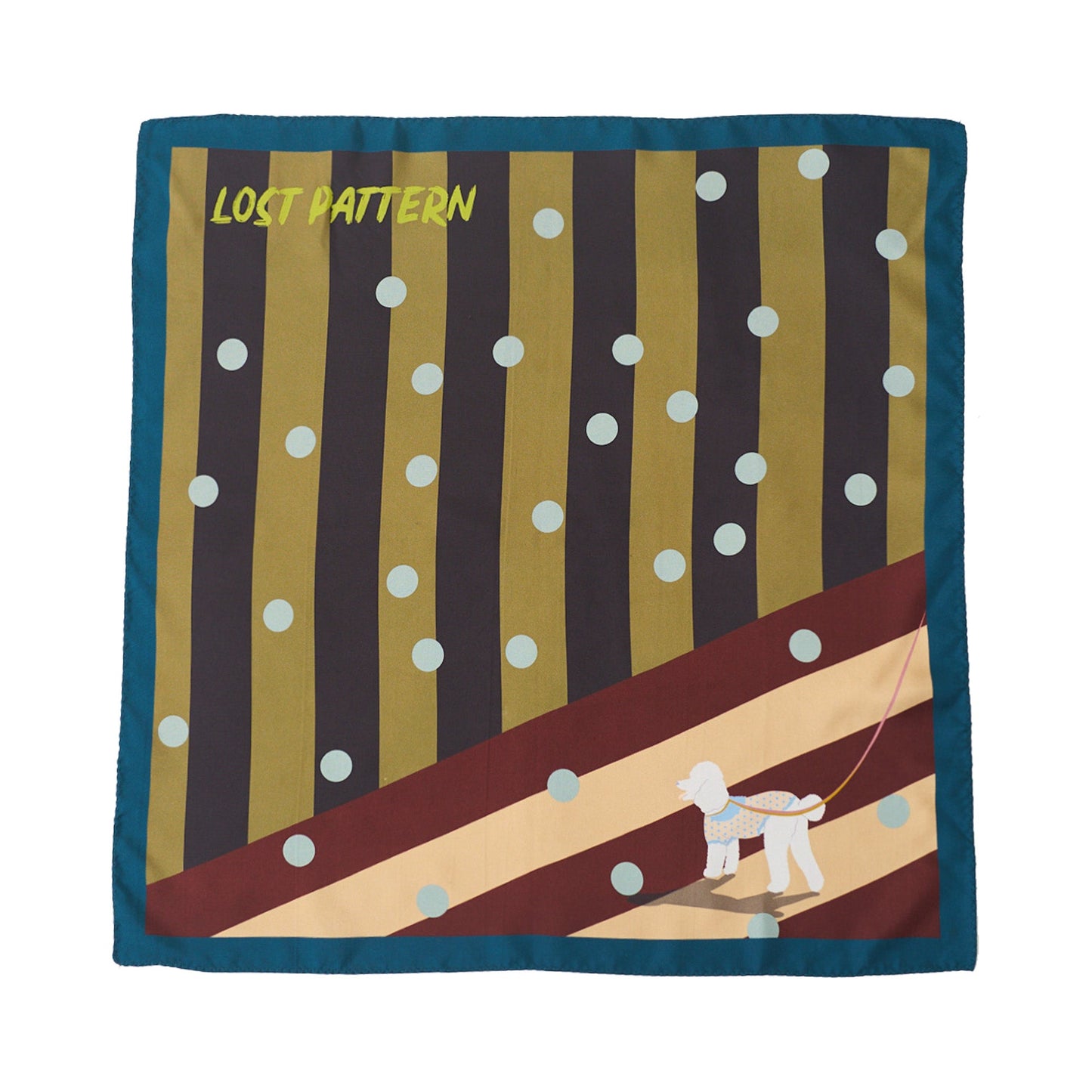 "Pan Pan" Silk Bandana - Coffee