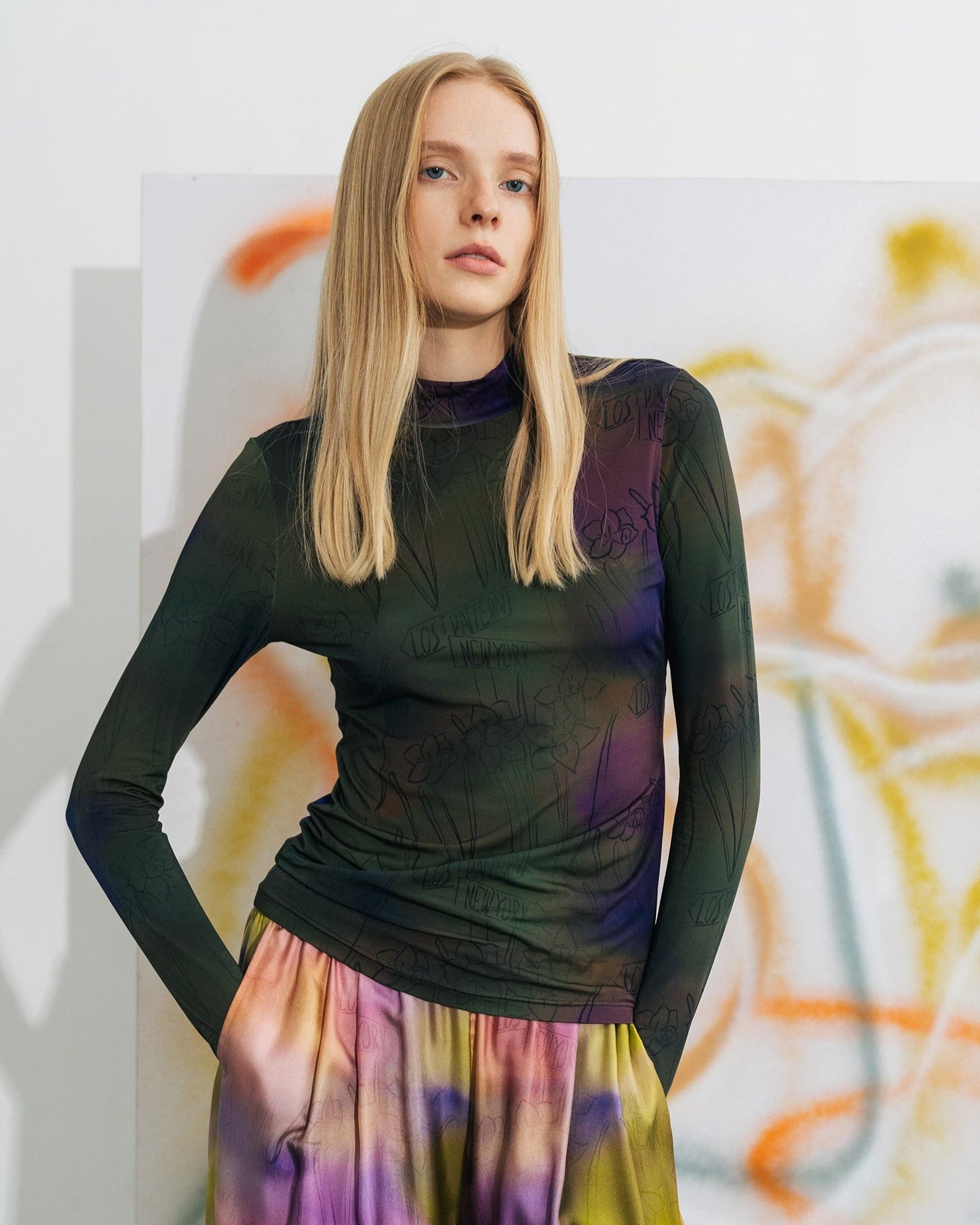 "Brooklyn" Mock Neck Long Sleeve Top