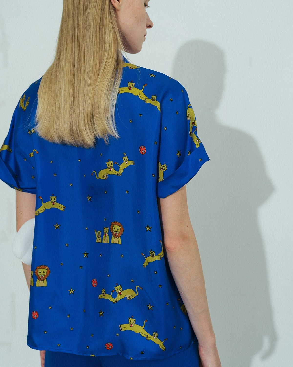 Shantall Lacayo x Lost Pattern Silk Shirt - Electric Blue