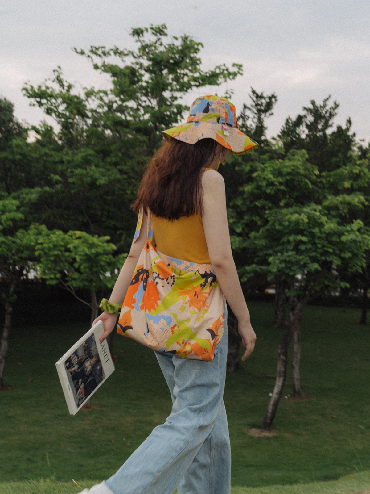 FRIDA x LOST PATTERN "Frida's Garden" Cotton Crossbody Bag