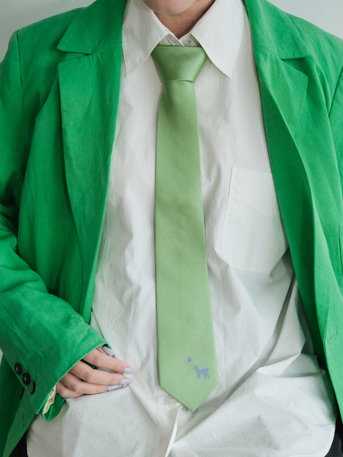 "Pan Pan" Silk Tie - Green