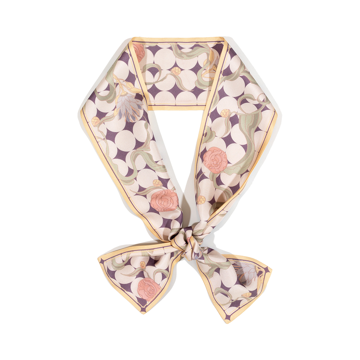 "Dream" Silk Twill Neck Bow - Yellow