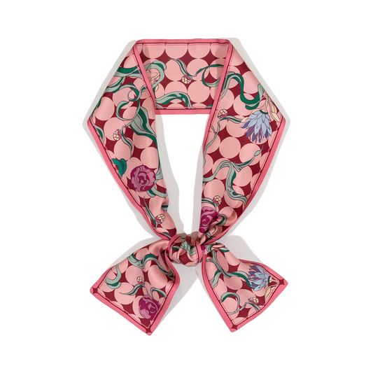 "Dream" Silk Twill Neck Bow - Sakura Pink