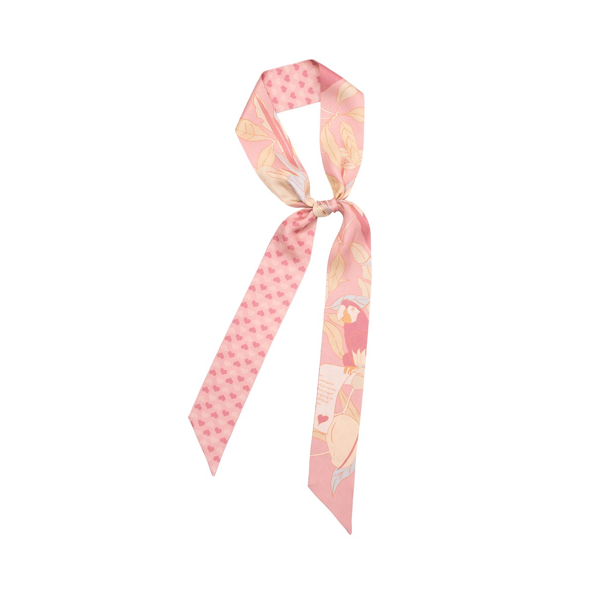 "El Amor" Silk Twill Neck Bow - Pink