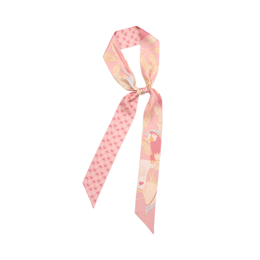 "El Amor" Silk Twill Neck Bow - Pink