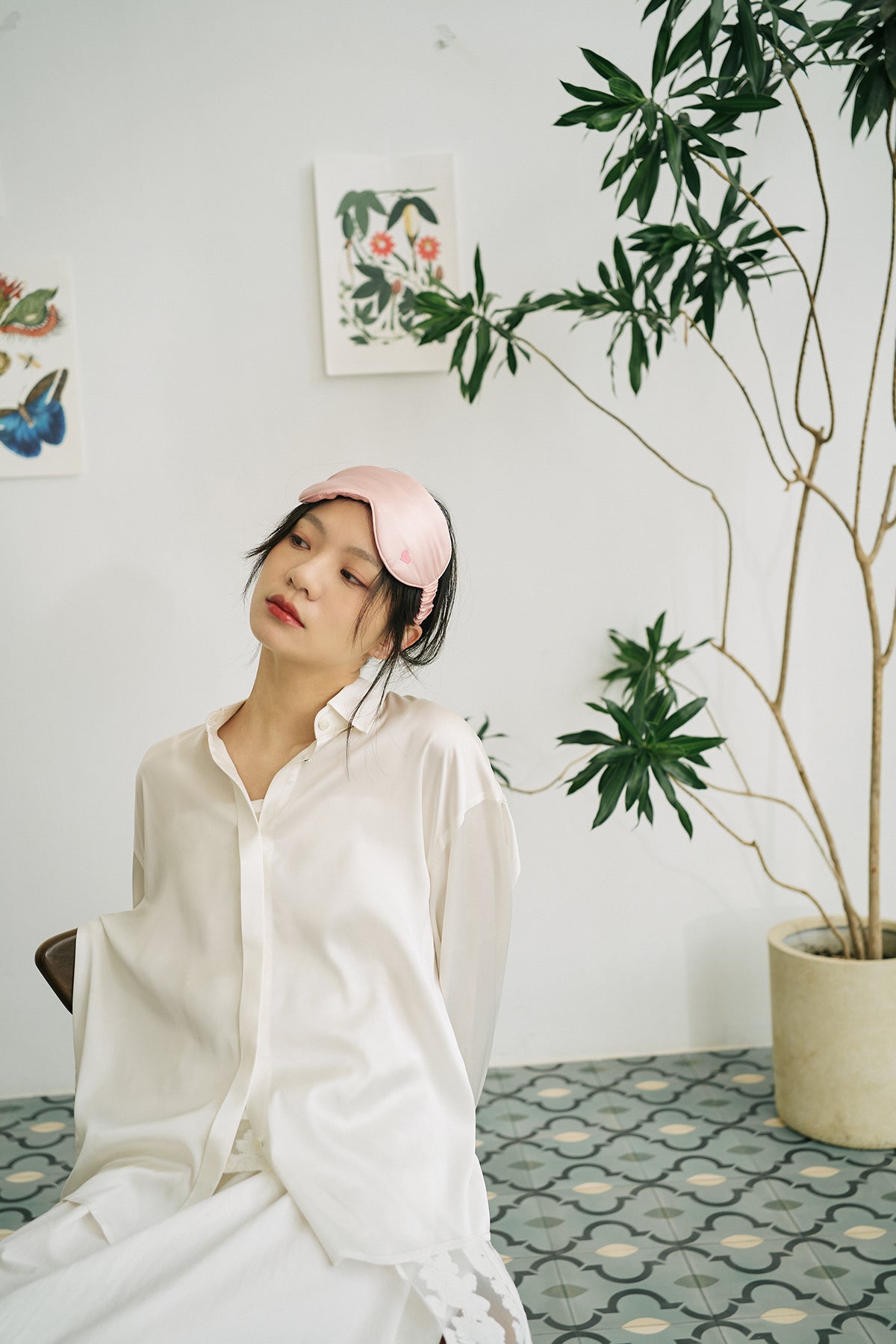 "Love Heart" Silk Sleep Eye Mask - Pink