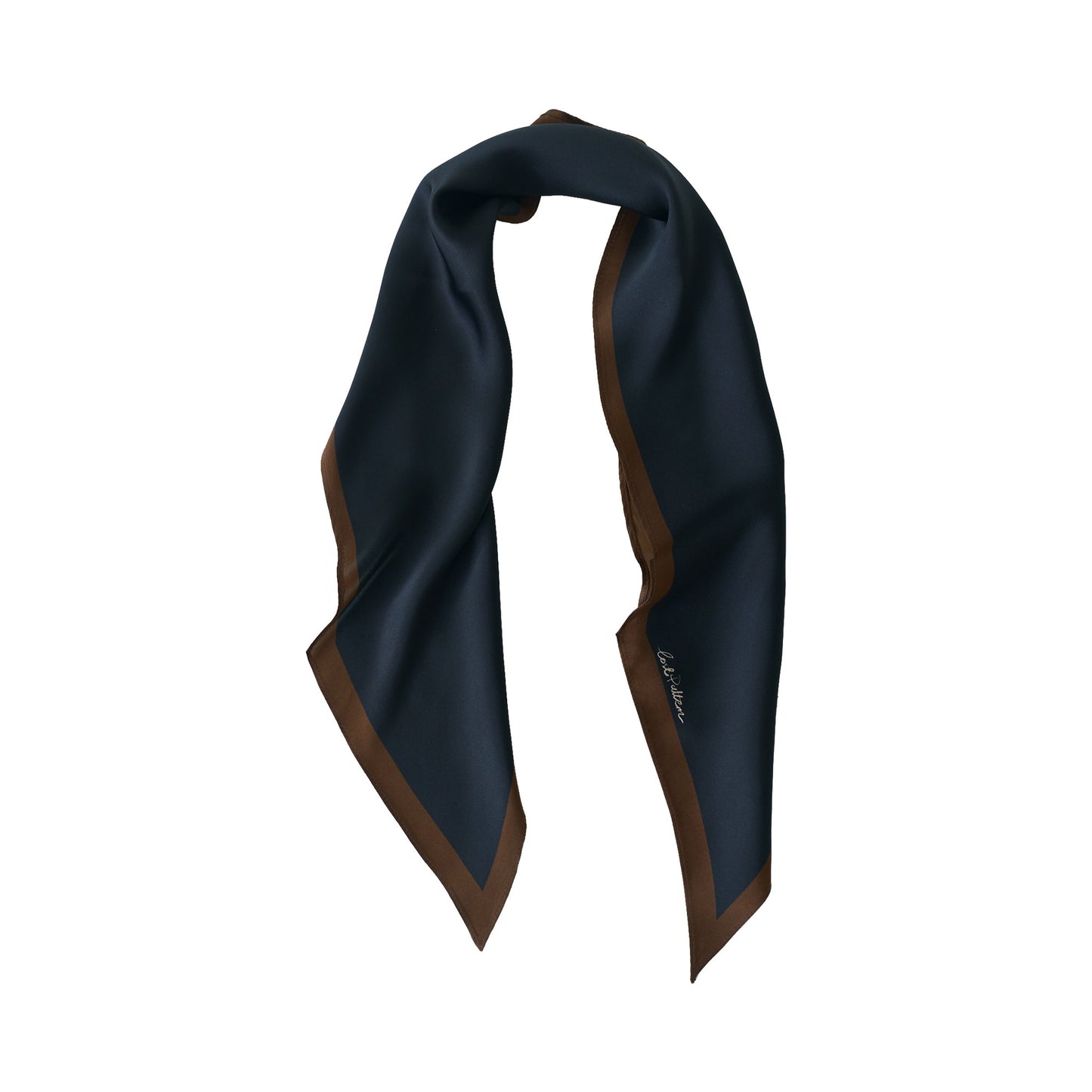 "Satin" Silk Neck Scarf - Black
