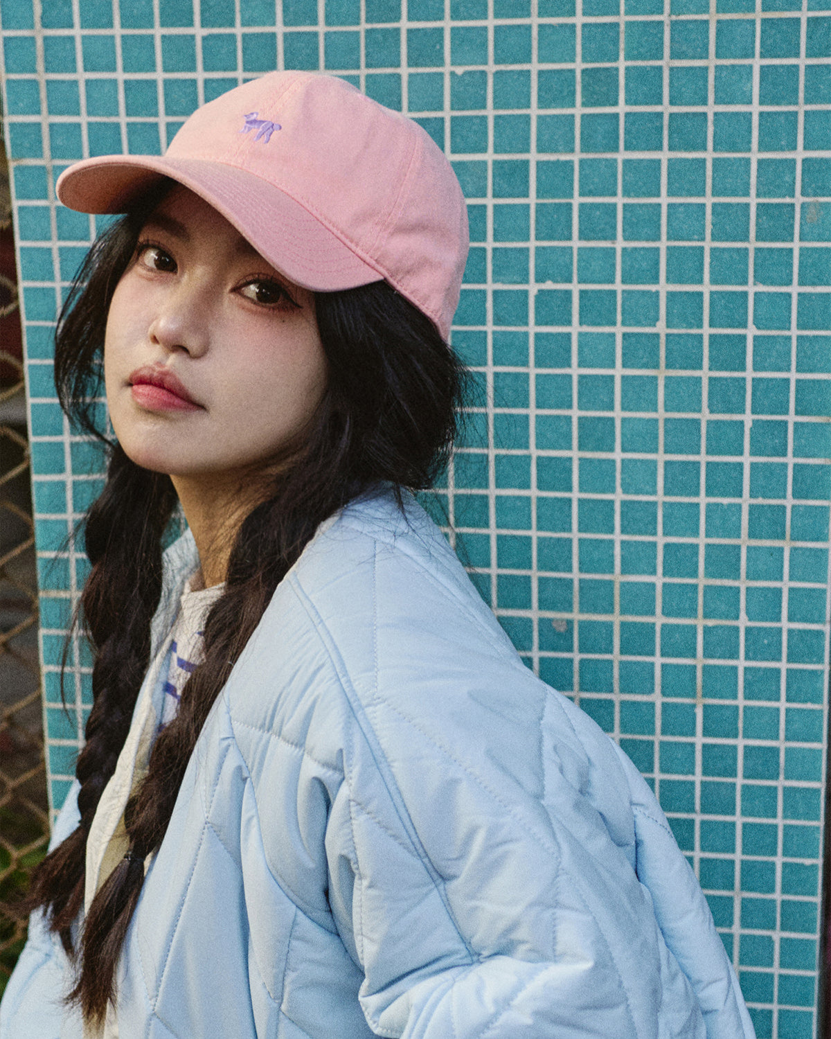 "Pan Pan" Baseball Cap - Light Pink