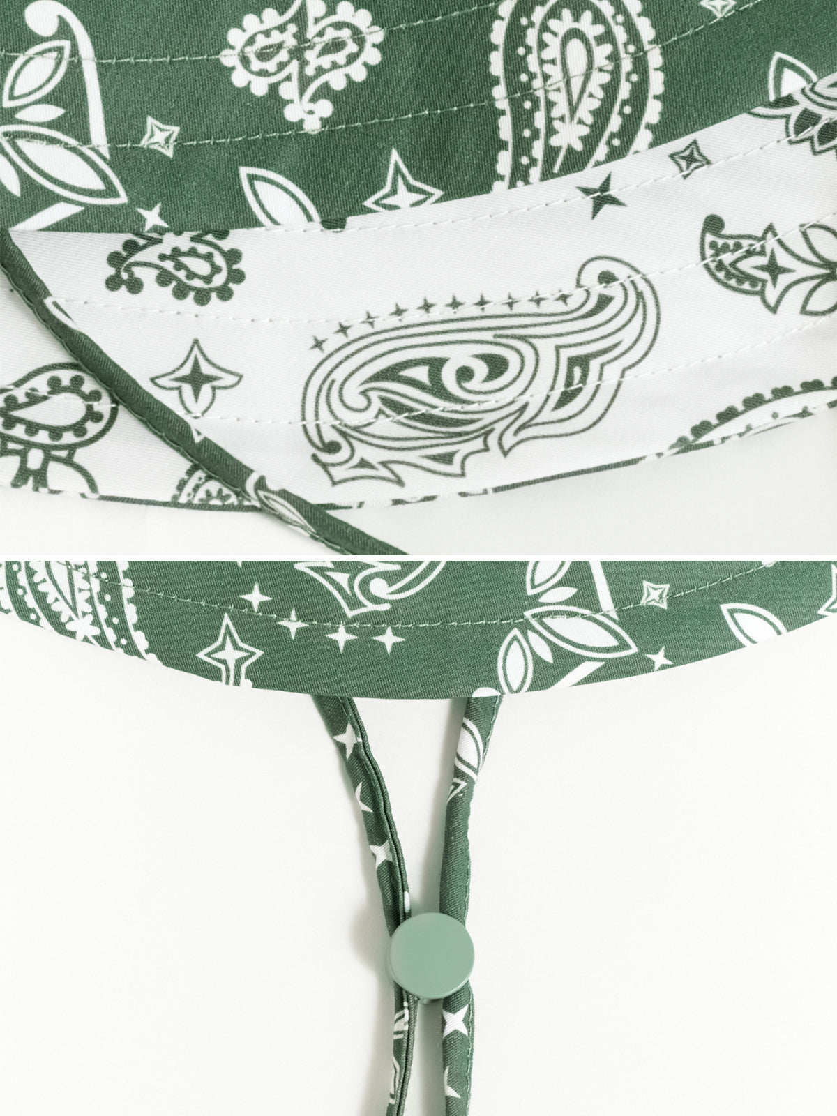 "Paisley" Cotton Reversible Sun Hat - Sagebrush Green
