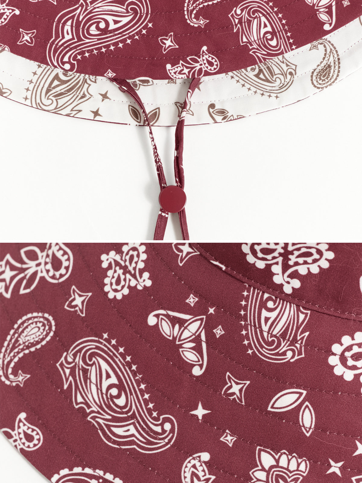 "Paisley" Cotton Reversible Sun Hat - Rodeo Red