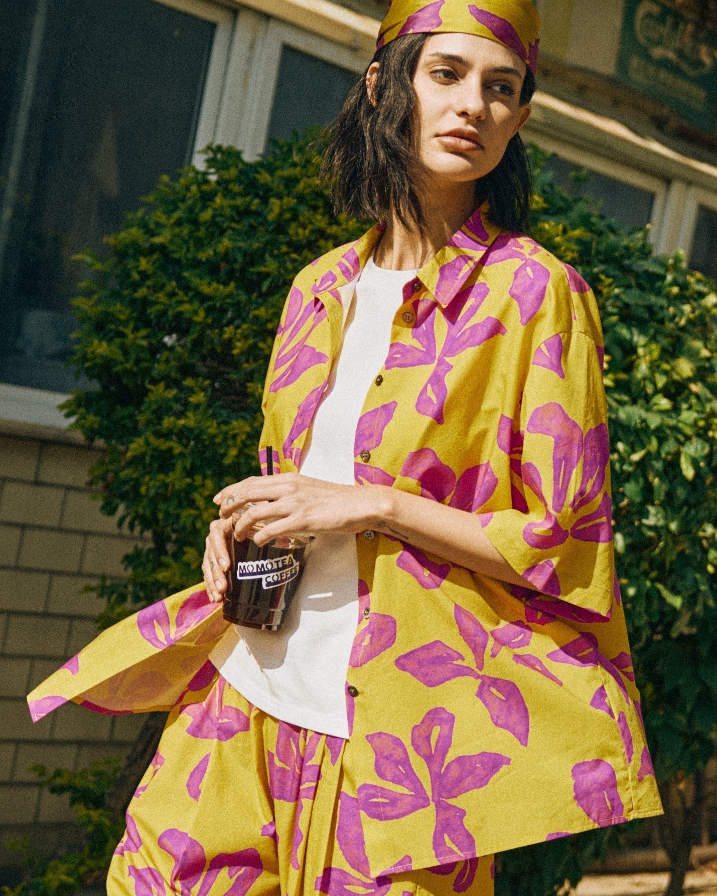 “Tropical Bliss” Oversized Hawaii Shirt - Golden Hour