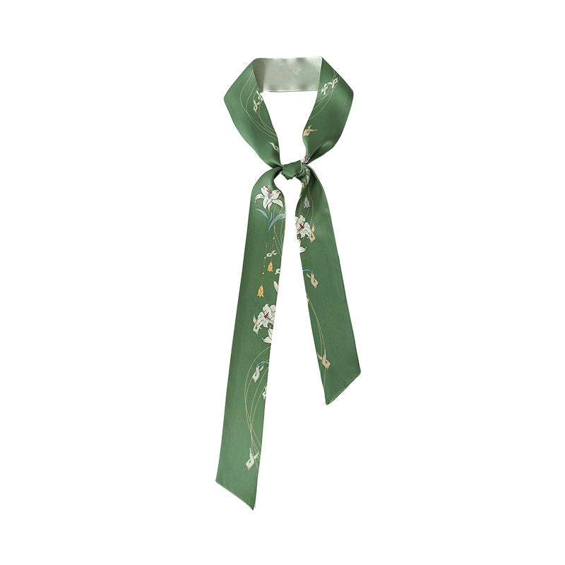"Lily" Silk Skinny Scarf