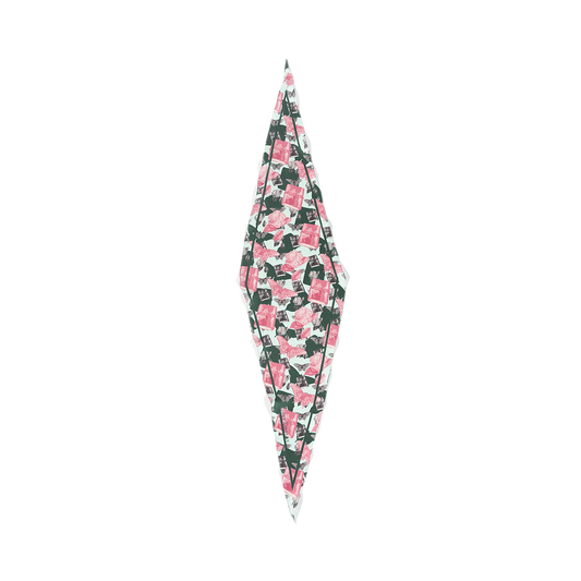 "Lady Butterfly" Silk Diamond Neckerchief - Green