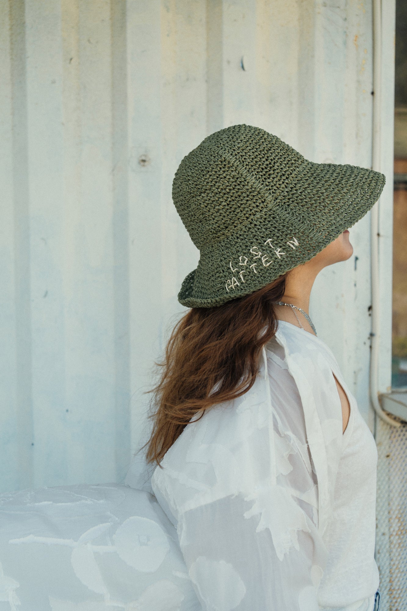 "Wanderlight" Packable Straw Hat - Green