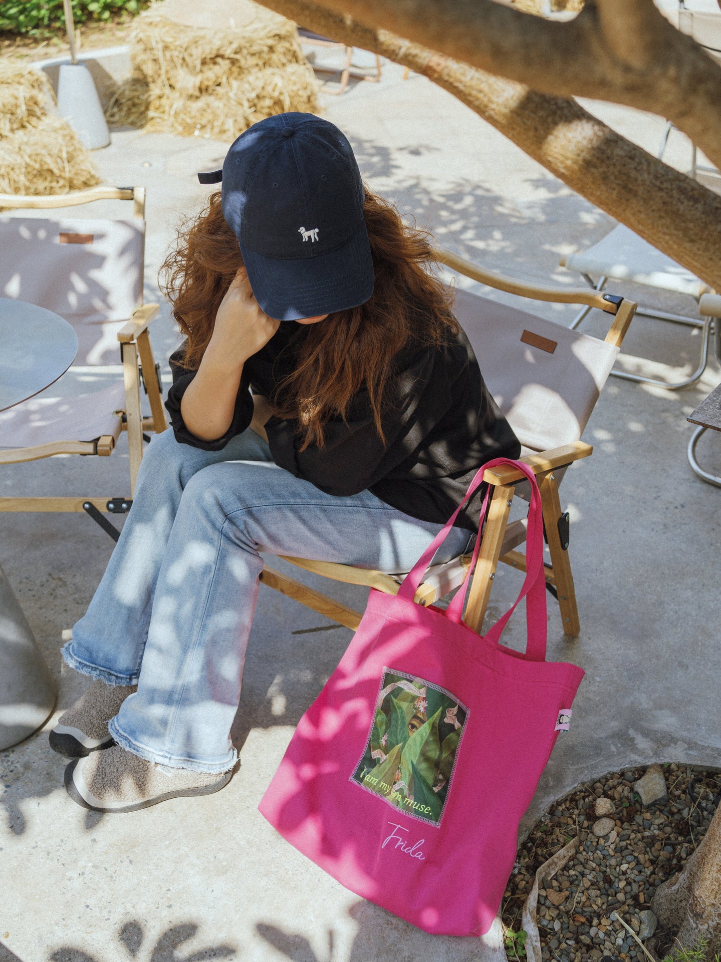 "I Am My Own Muse by Frida" Cotton Tote Bag - Viva Magenta