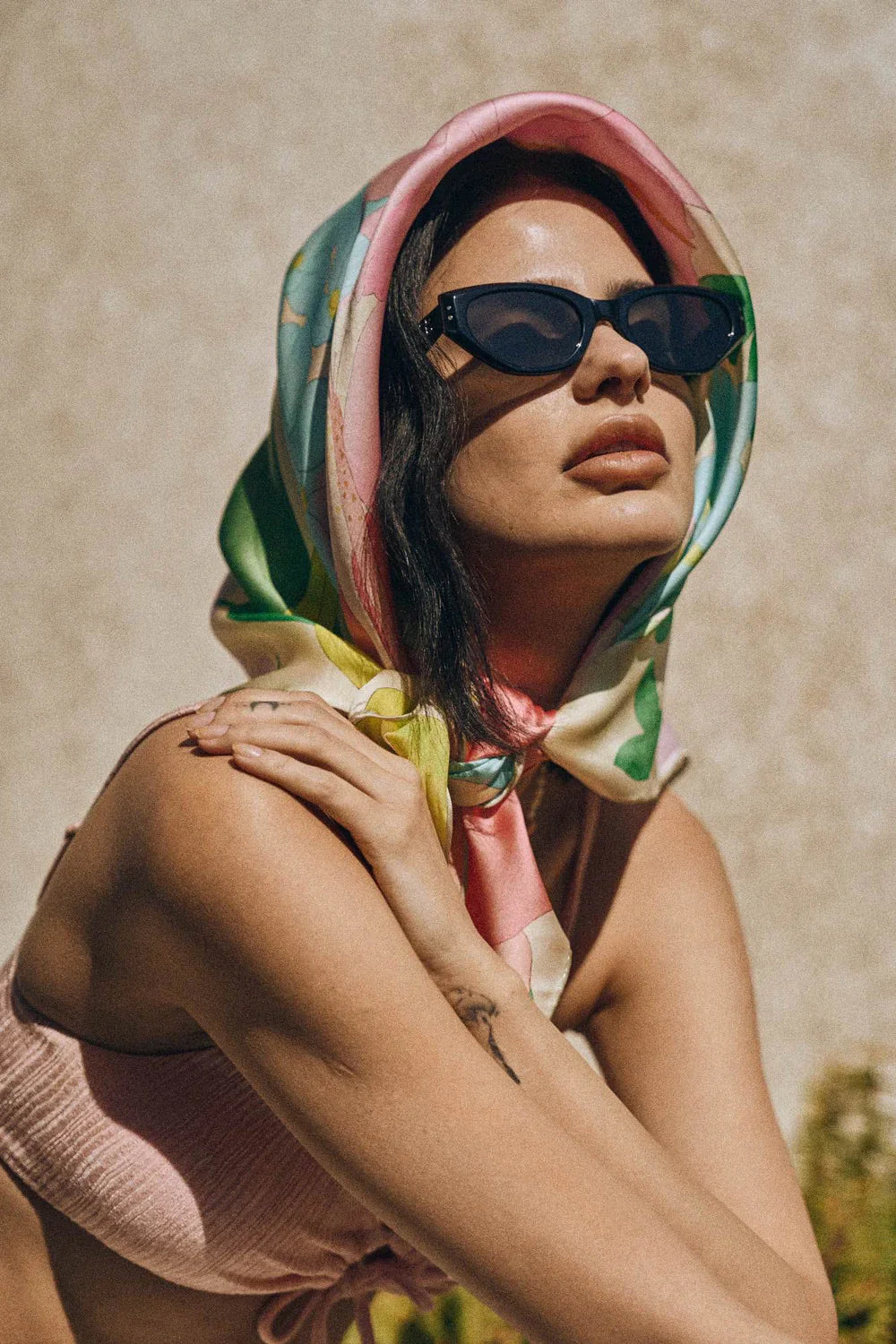 "Cartagena" Silk Pocket Square & Large Silk Scarf Set