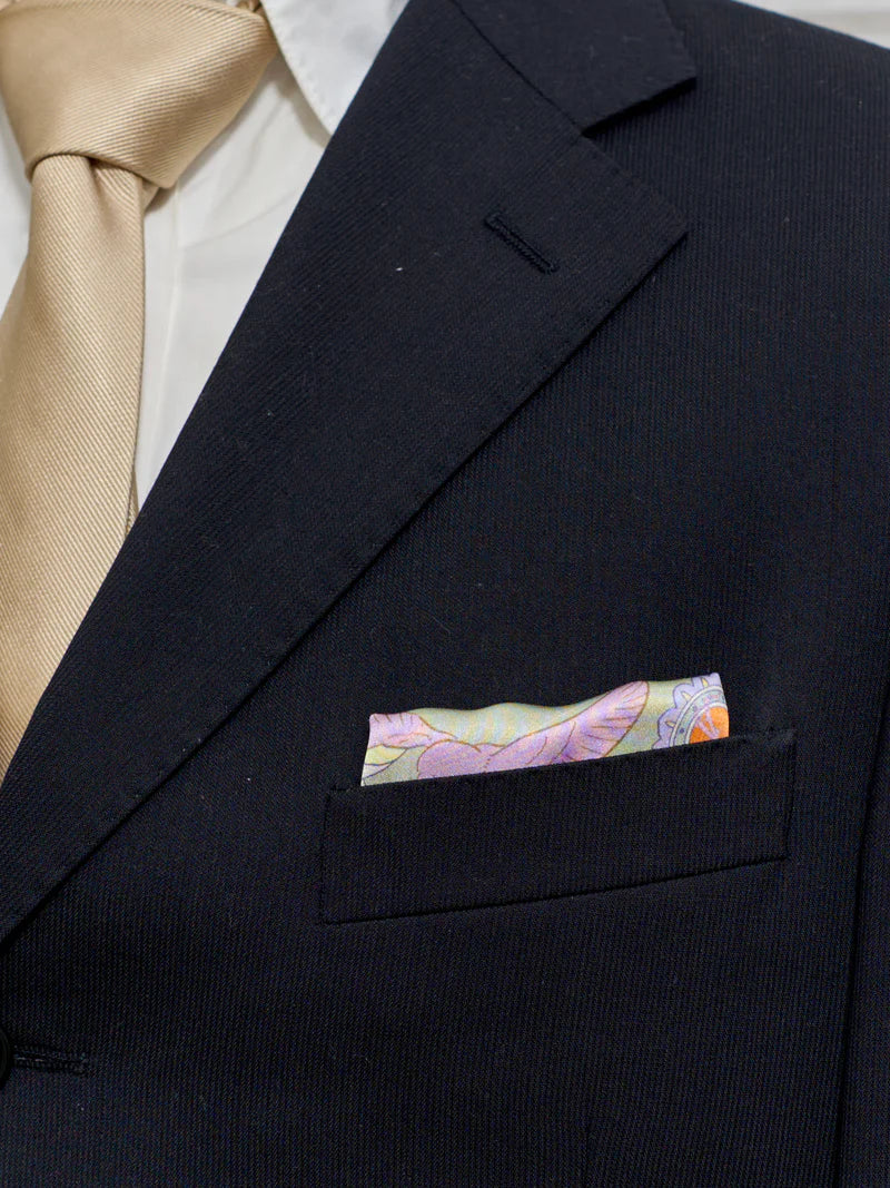 FRIDA X LOST PATTERN "Los Amores De Frida" Silk Pocket Square & Large Silk Scarf Set - Pastel