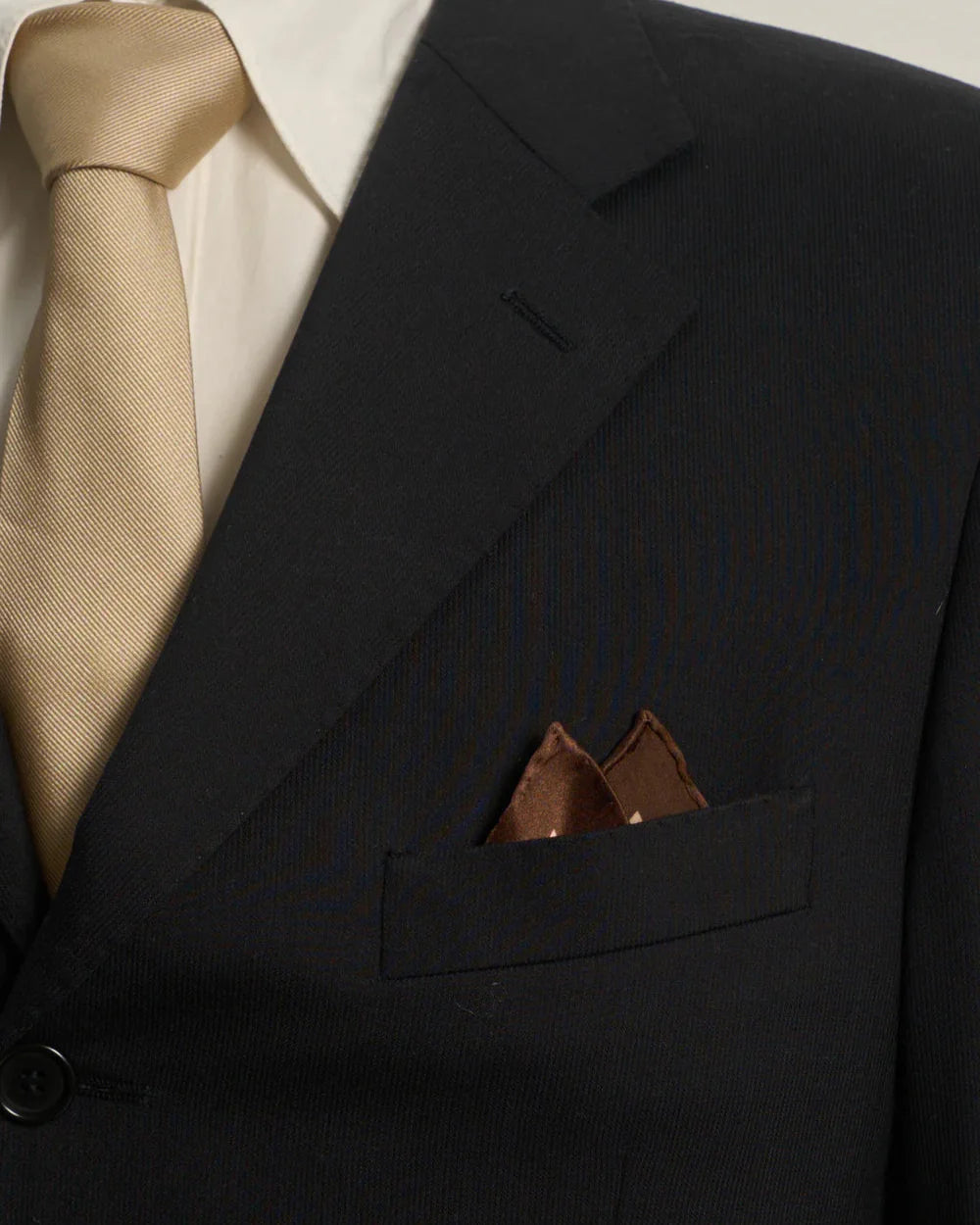 "Checkerboard" Silk Pocket Square & Silk Bandana Scarf Set - Coffee
