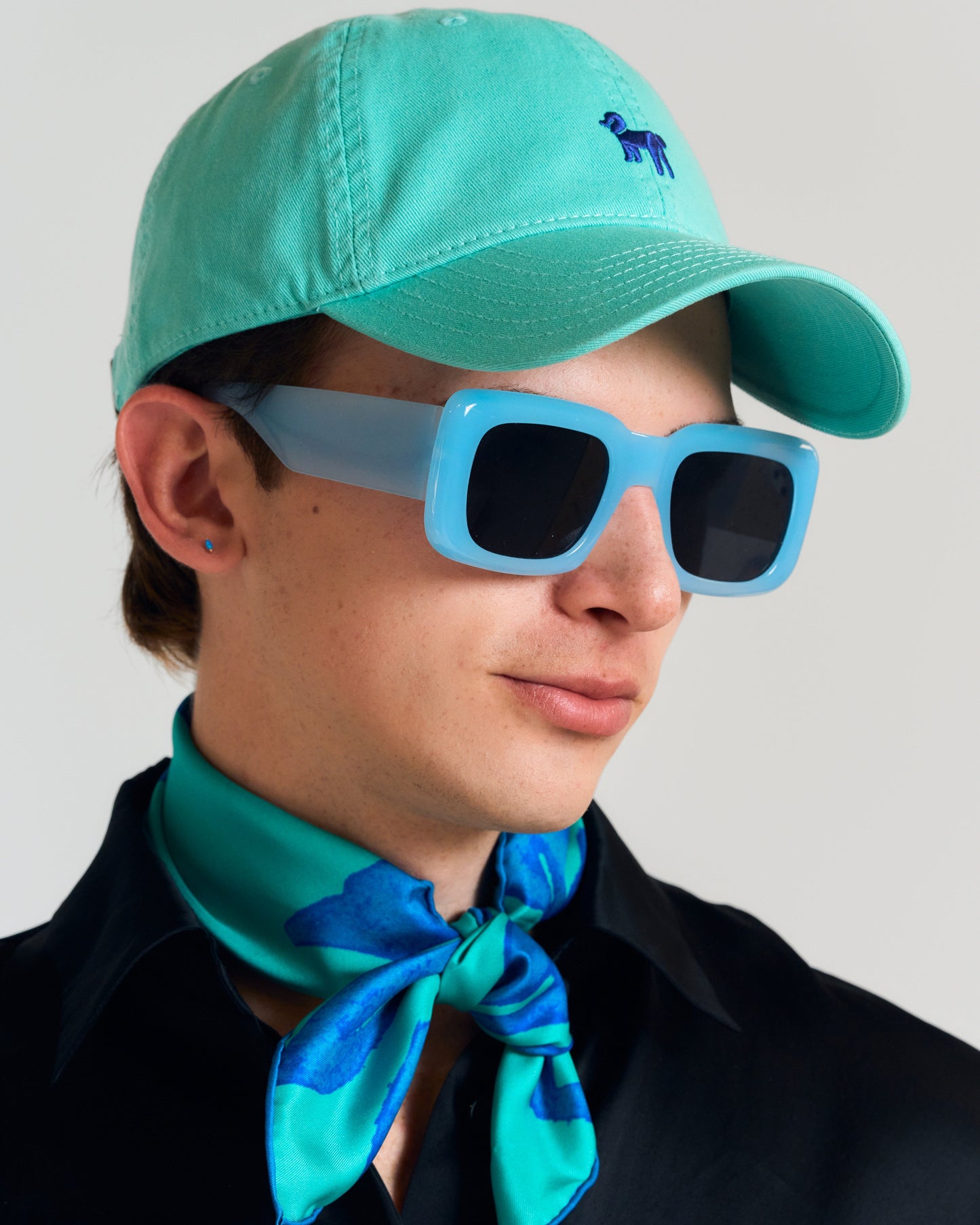"Pan Pan" Baseball Cap - Teal Green