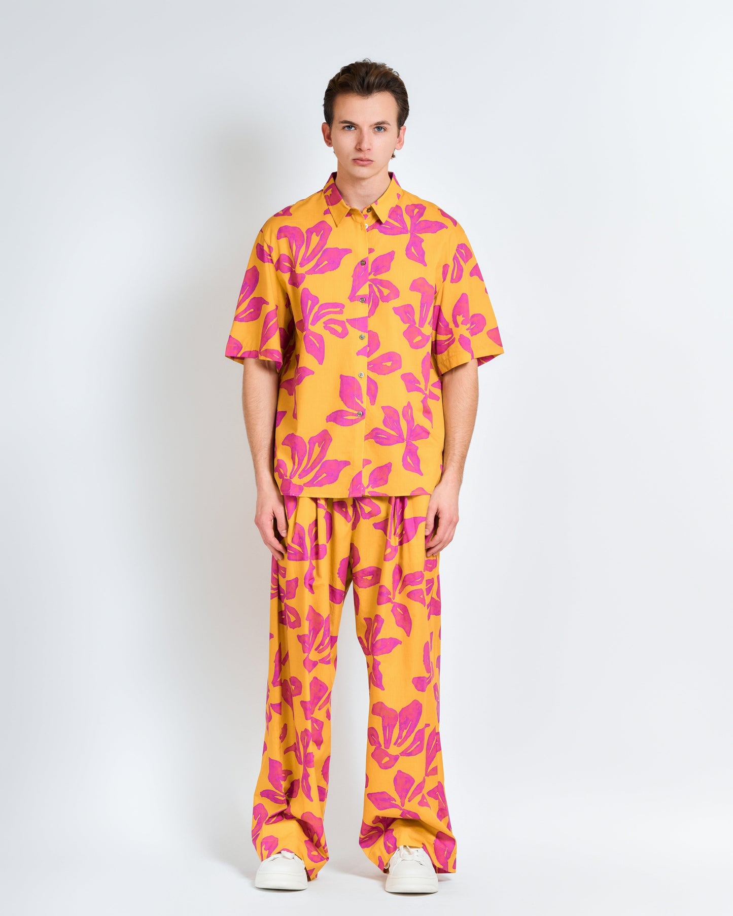 “Tropical Bliss” Oversized Hawaii Shirt - Golden Hour