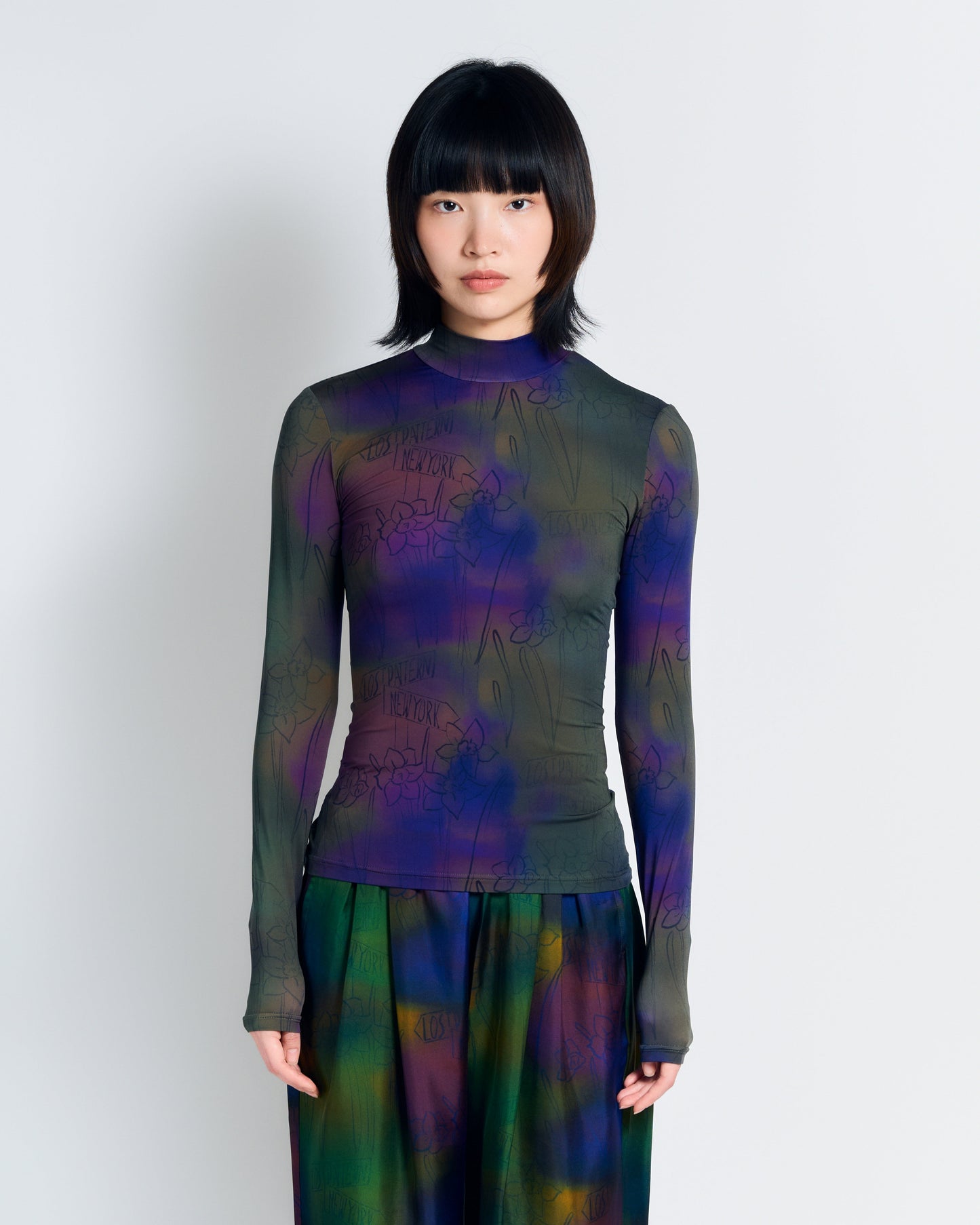 "Brooklyn" Mock Neck Long Sleeve Top